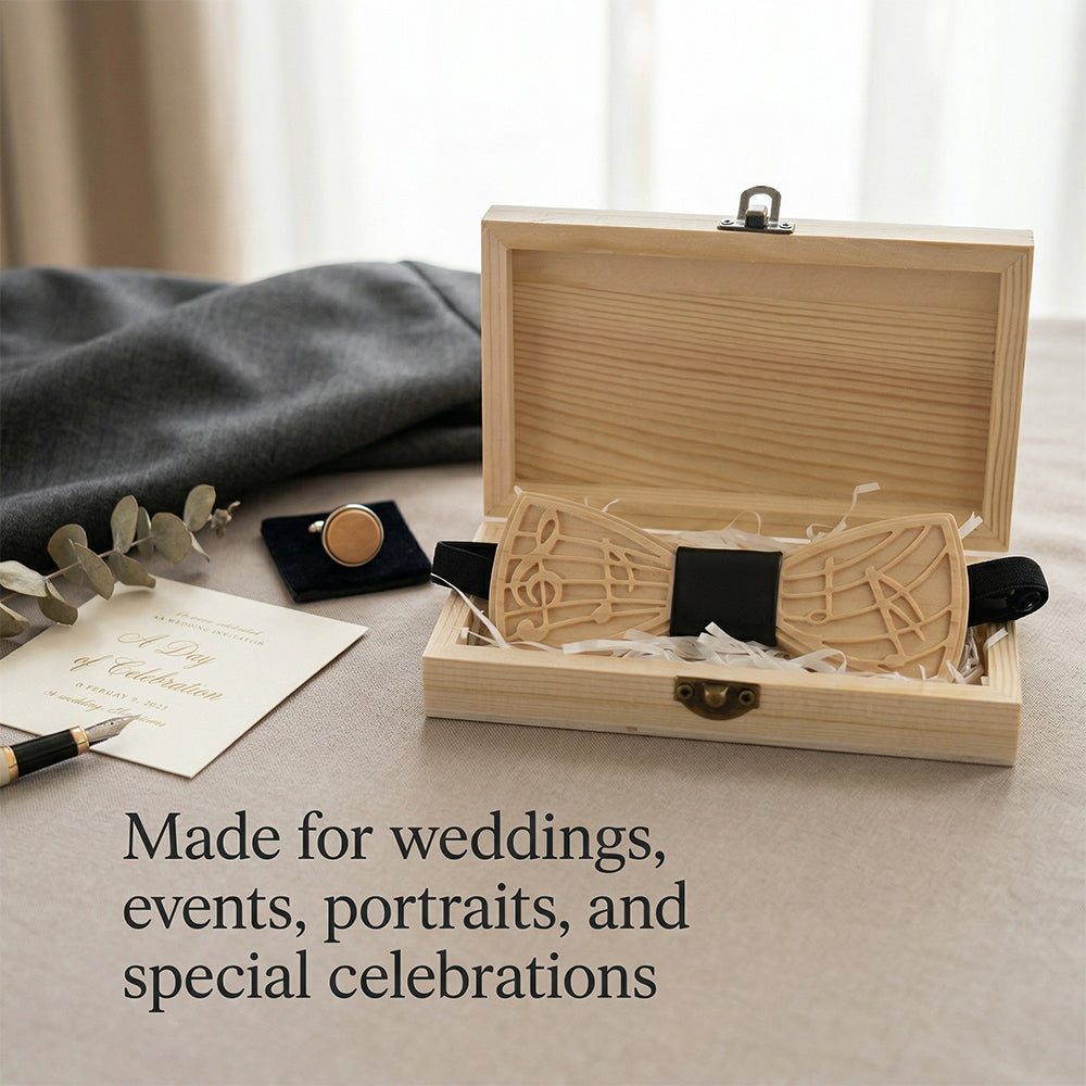 MAHOOSIVE M72音符 wooden bow tie photo 10