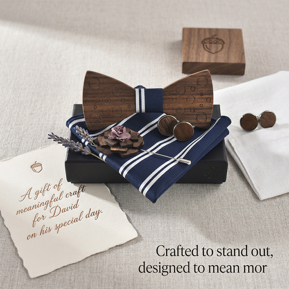 MAHOOSIVE M75 wooden bow tie photo 3