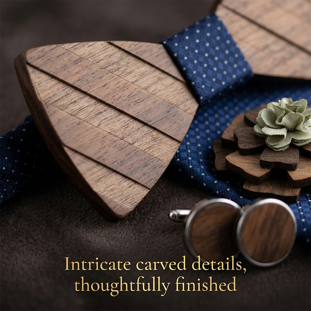 MAHOOSIVE M87 wooden bow tie photo 8