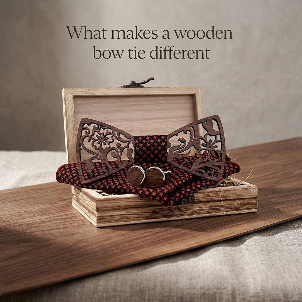 MAHOOSIVE T202 wooden bow tie photo 4