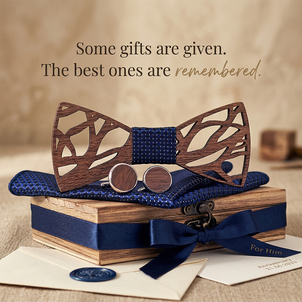 MAHOOSIVE T203 wooden bow tie photo 2