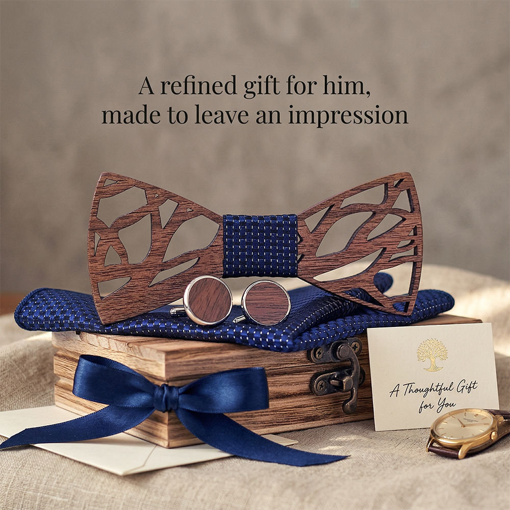 MAHOOSIVE T203 wooden bow tie photo 5