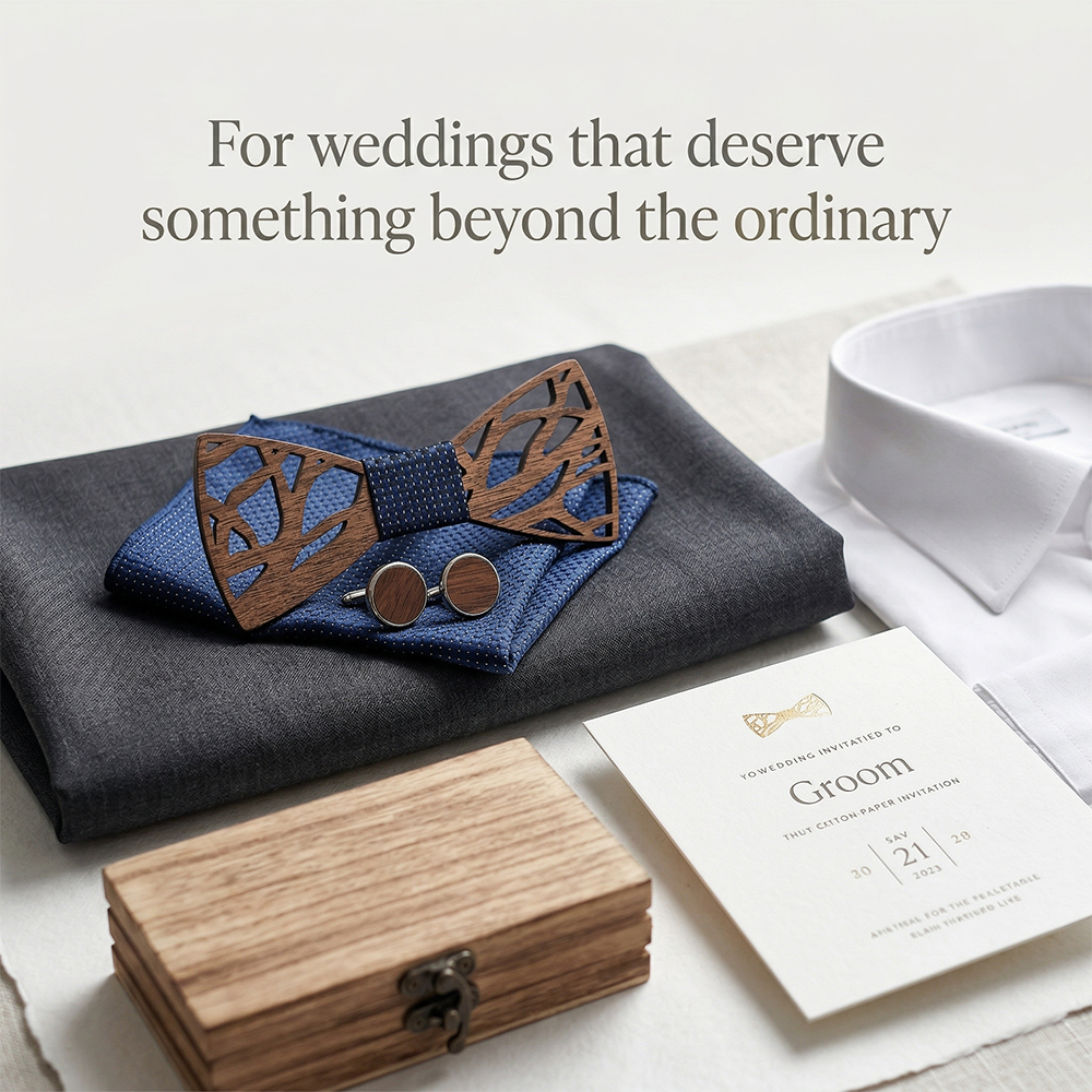 MAHOOSIVE T203 wooden bow tie photo 7