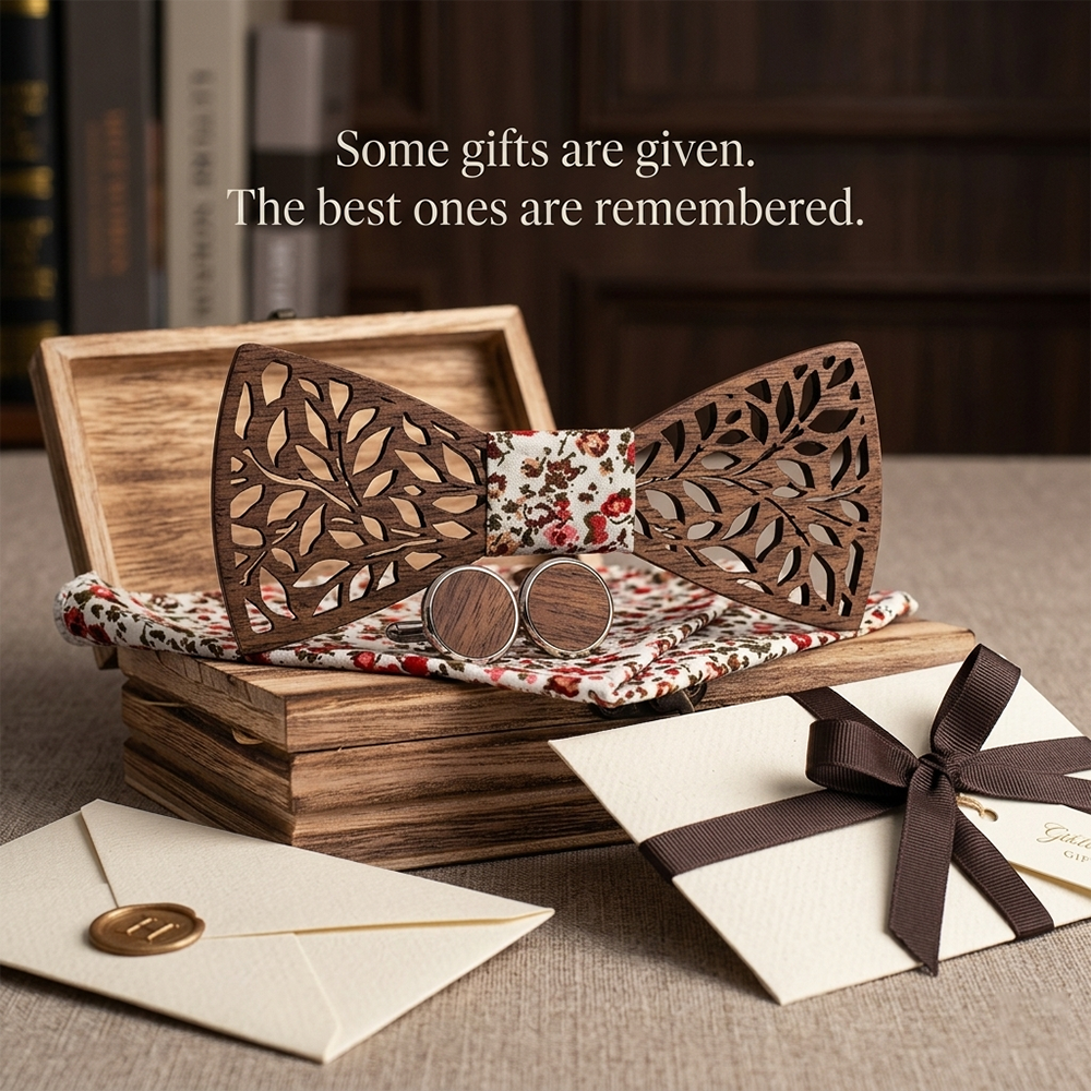 MAHOOSIVE T204 wooden bow tie photo 2