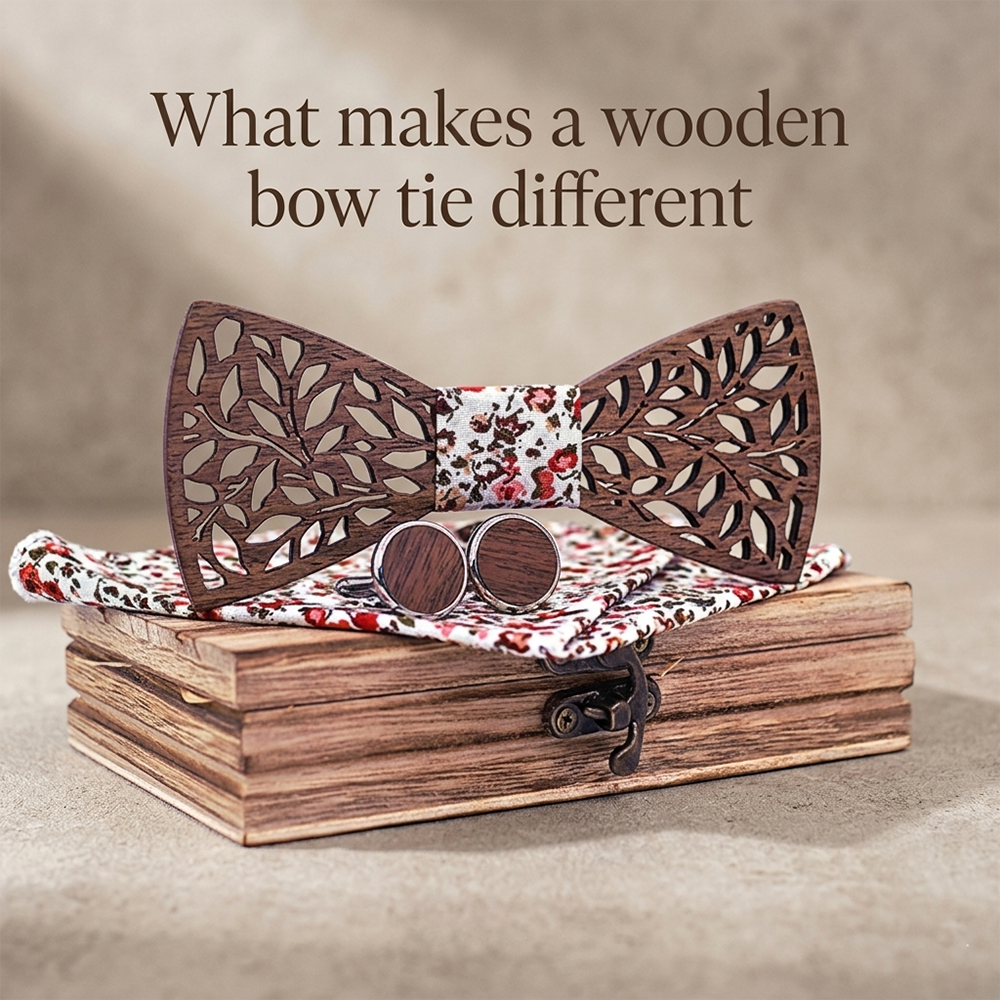 MAHOOSIVE T204 wooden bow tie photo 4