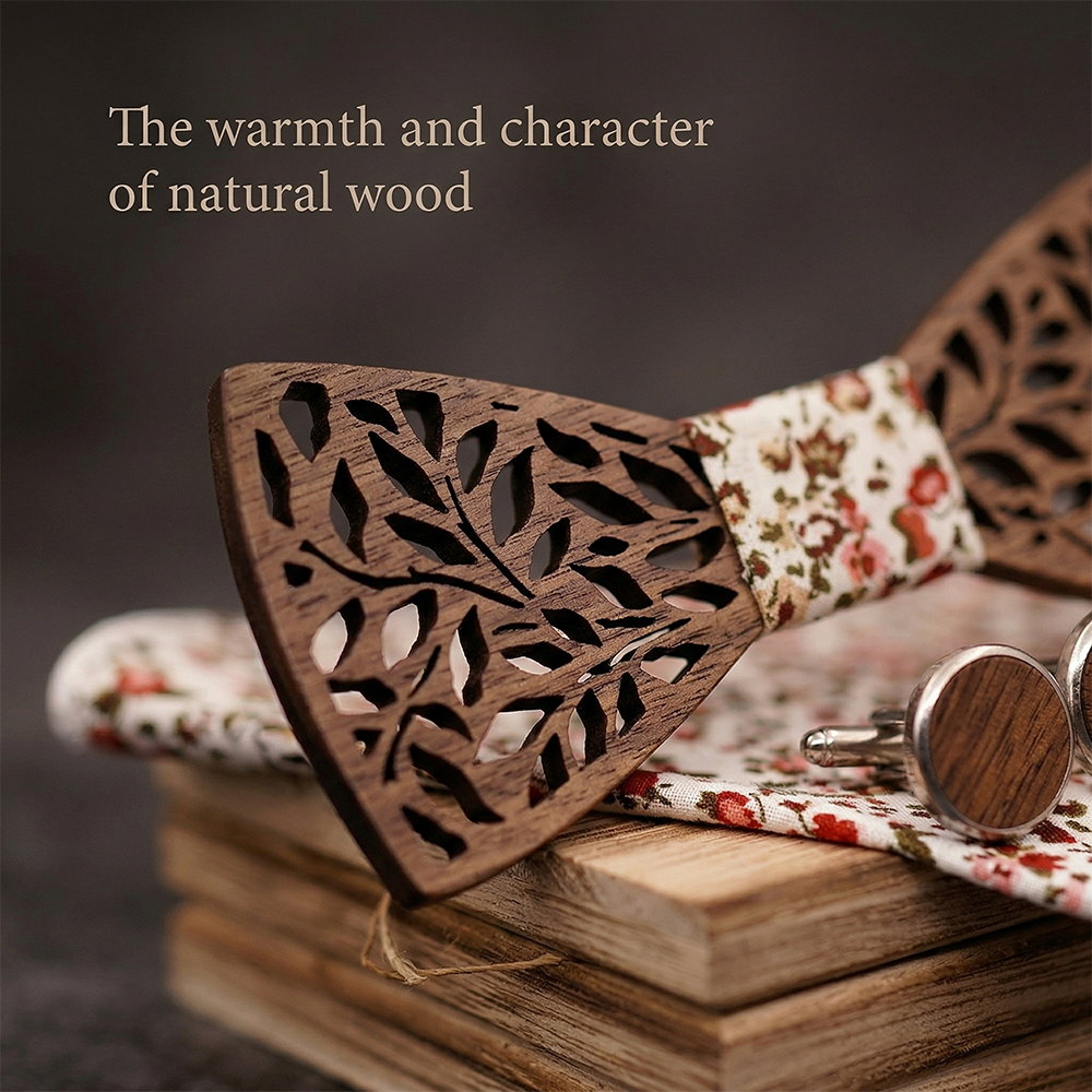 MAHOOSIVE T204 wooden bow tie photo 6