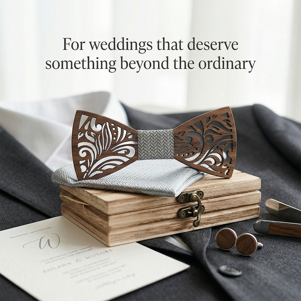 MAHOOSIVE T205 wooden bow tie photo 7