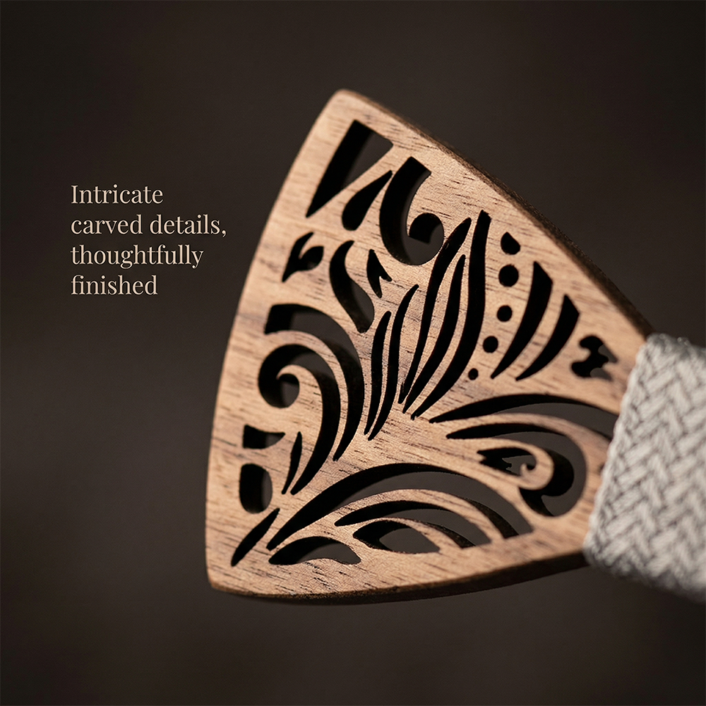 MAHOOSIVE T205 wooden bow tie photo 8