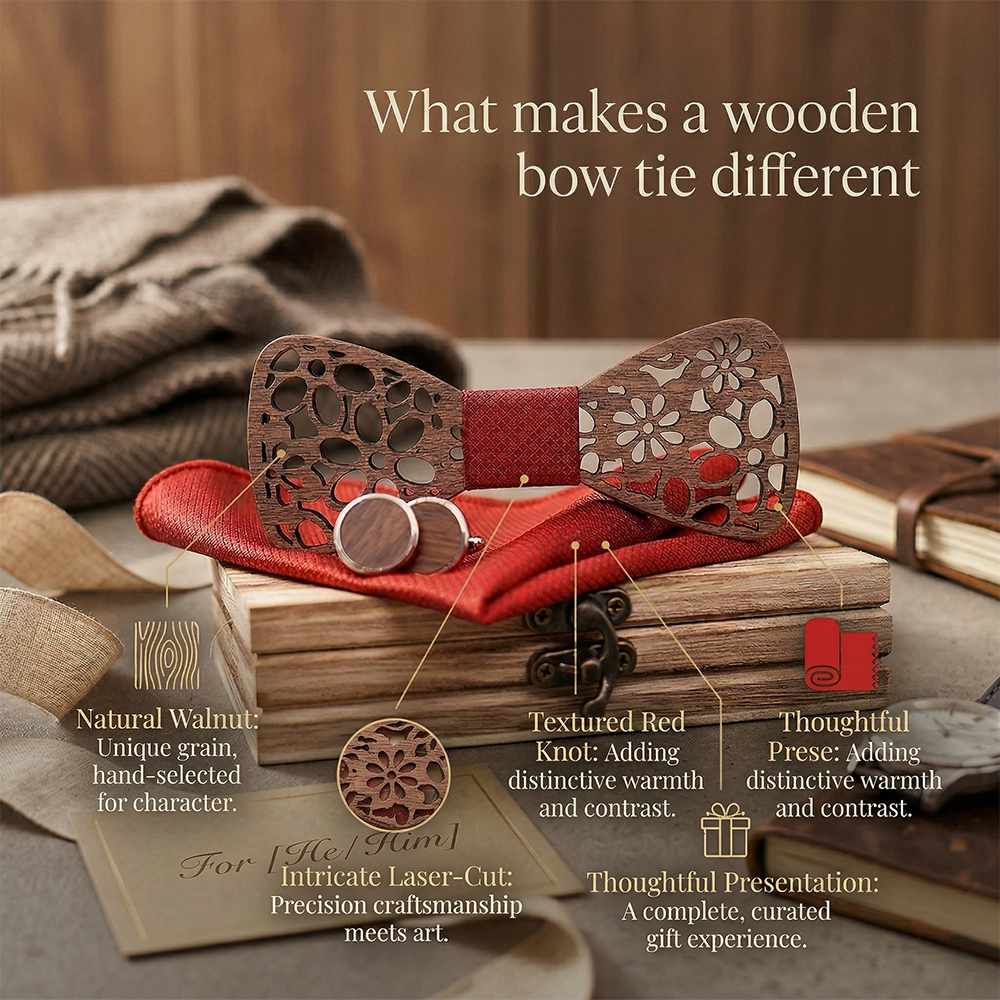 MAHOOSIVE T206 wooden bow tie photo 4