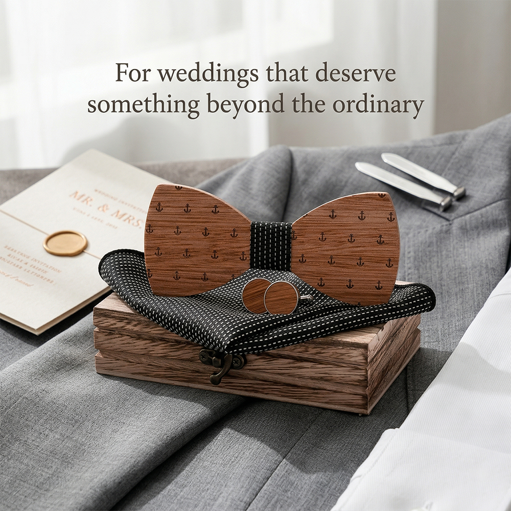MAHOOSIVE T208 wooden bow tie photo 7