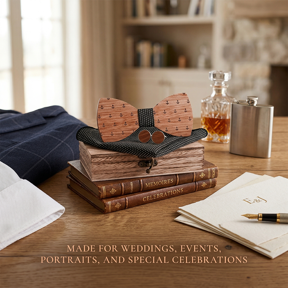 MAHOOSIVE T208 wooden bow tie photo 10