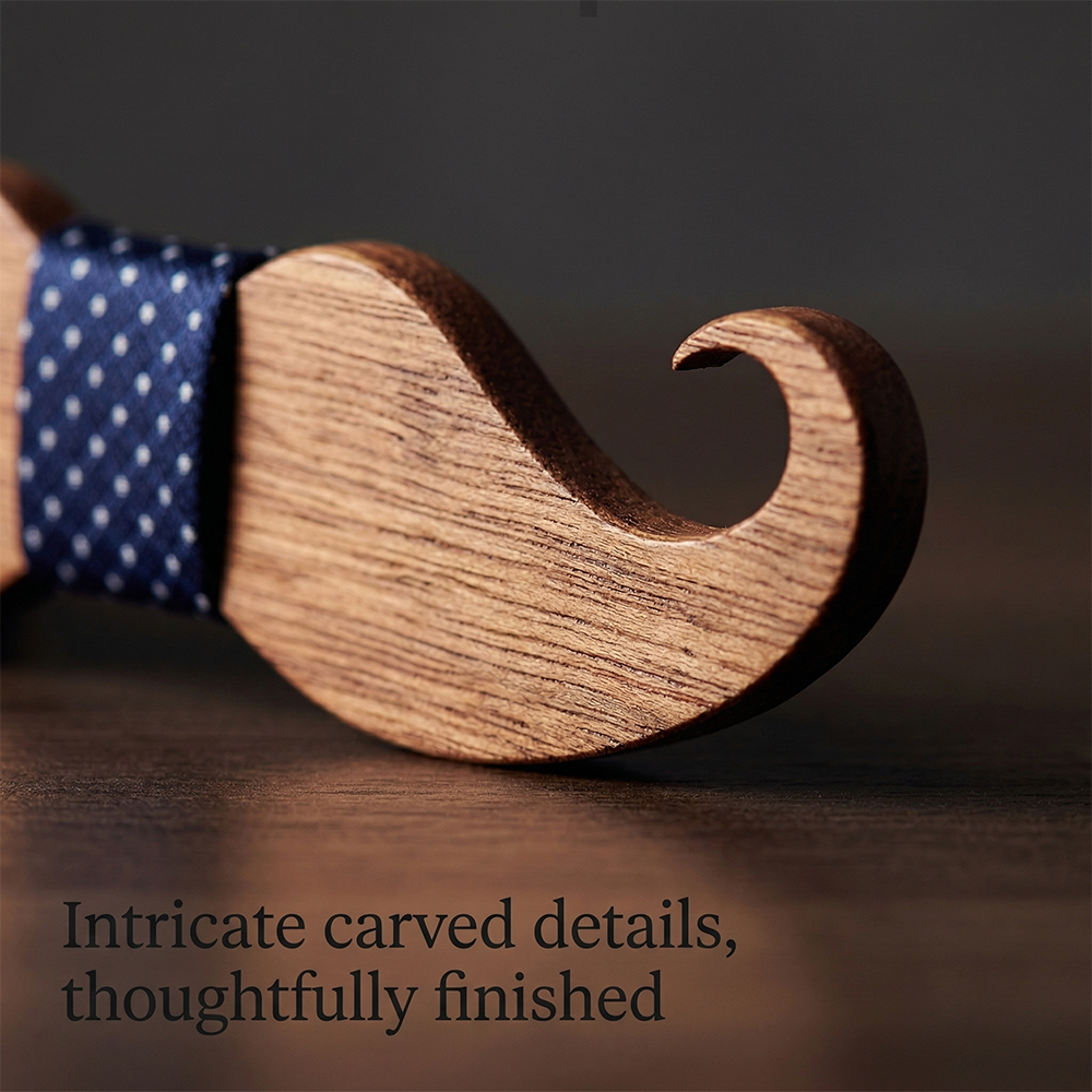 MAHOOSIVE T209 wooden bow tie photo 8