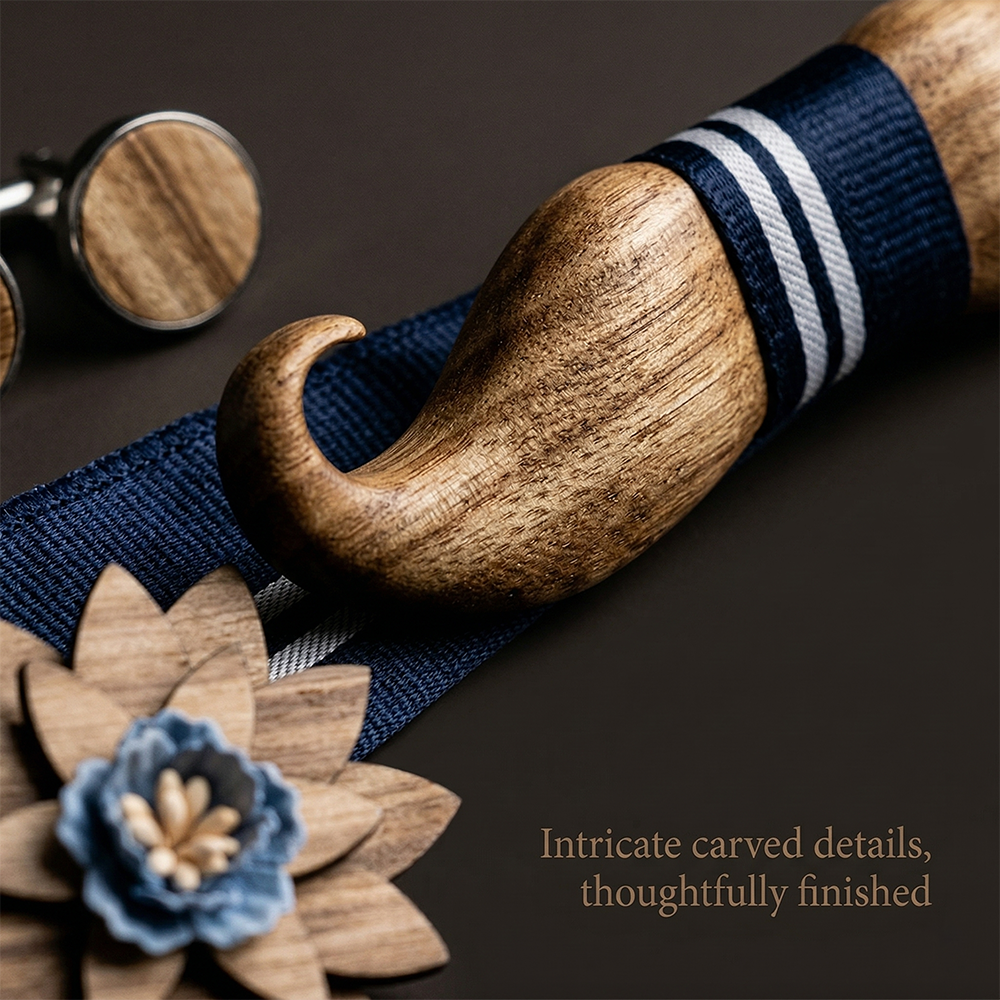 MAHOOSIVE T213 wooden bow tie photo 8