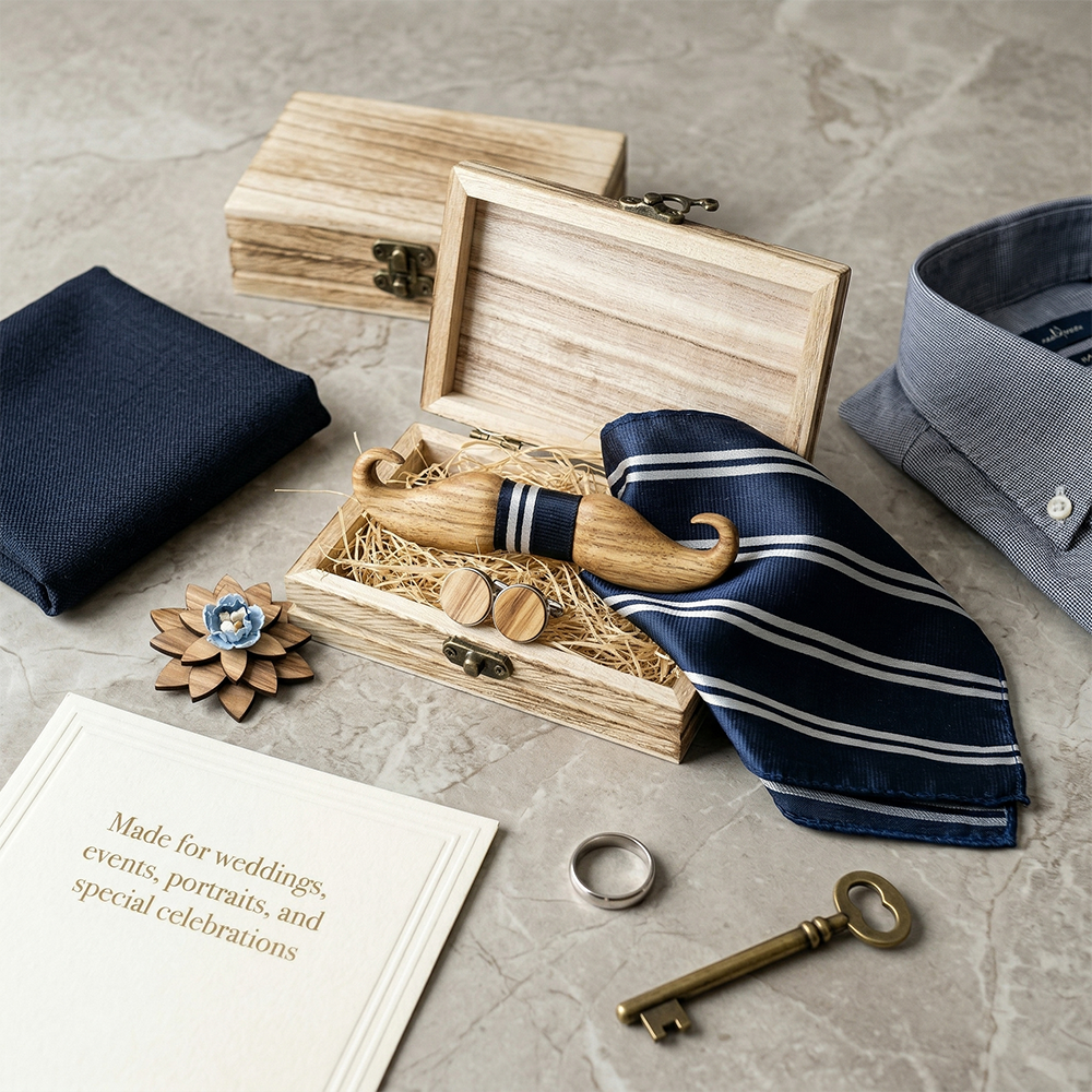MAHOOSIVE T213 wooden bow tie photo 10