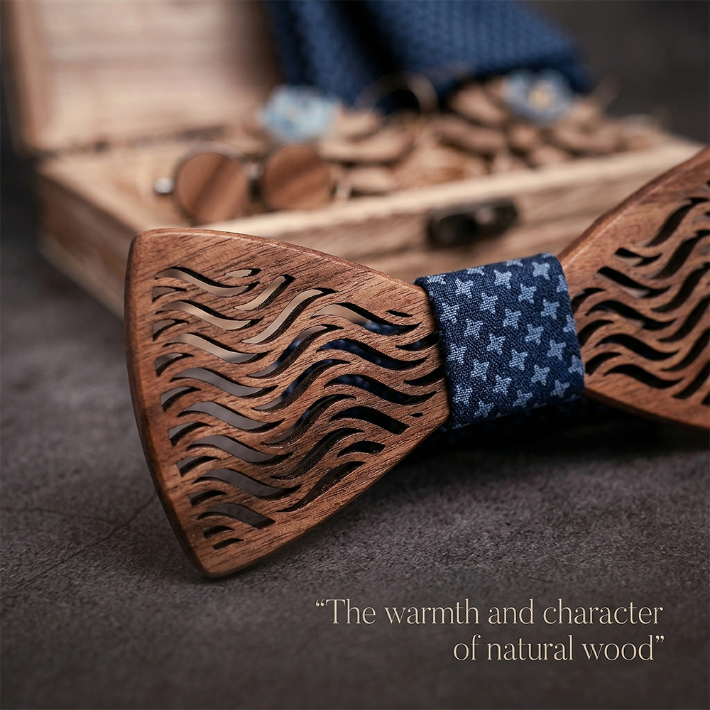 MAHOOSIVE T214 wooden bow tie photo 6