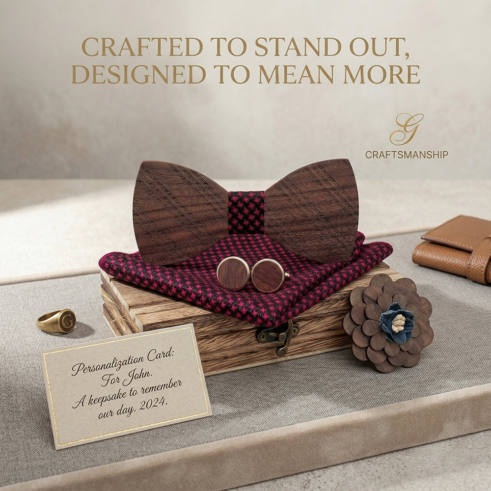 MAHOOSIVE T215 wooden bow tie photo 3