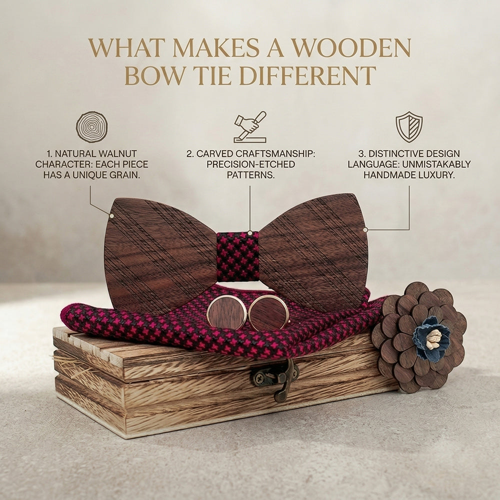 MAHOOSIVE T215 wooden bow tie photo 4