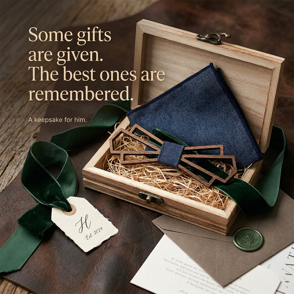 MAHOOSIVE T216 wooden bow tie photo 2