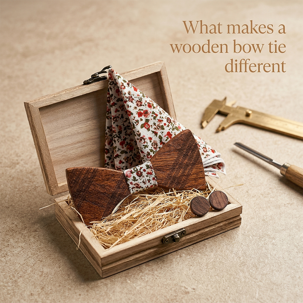 MAHOOSIVE T218 wooden bow tie photo 4