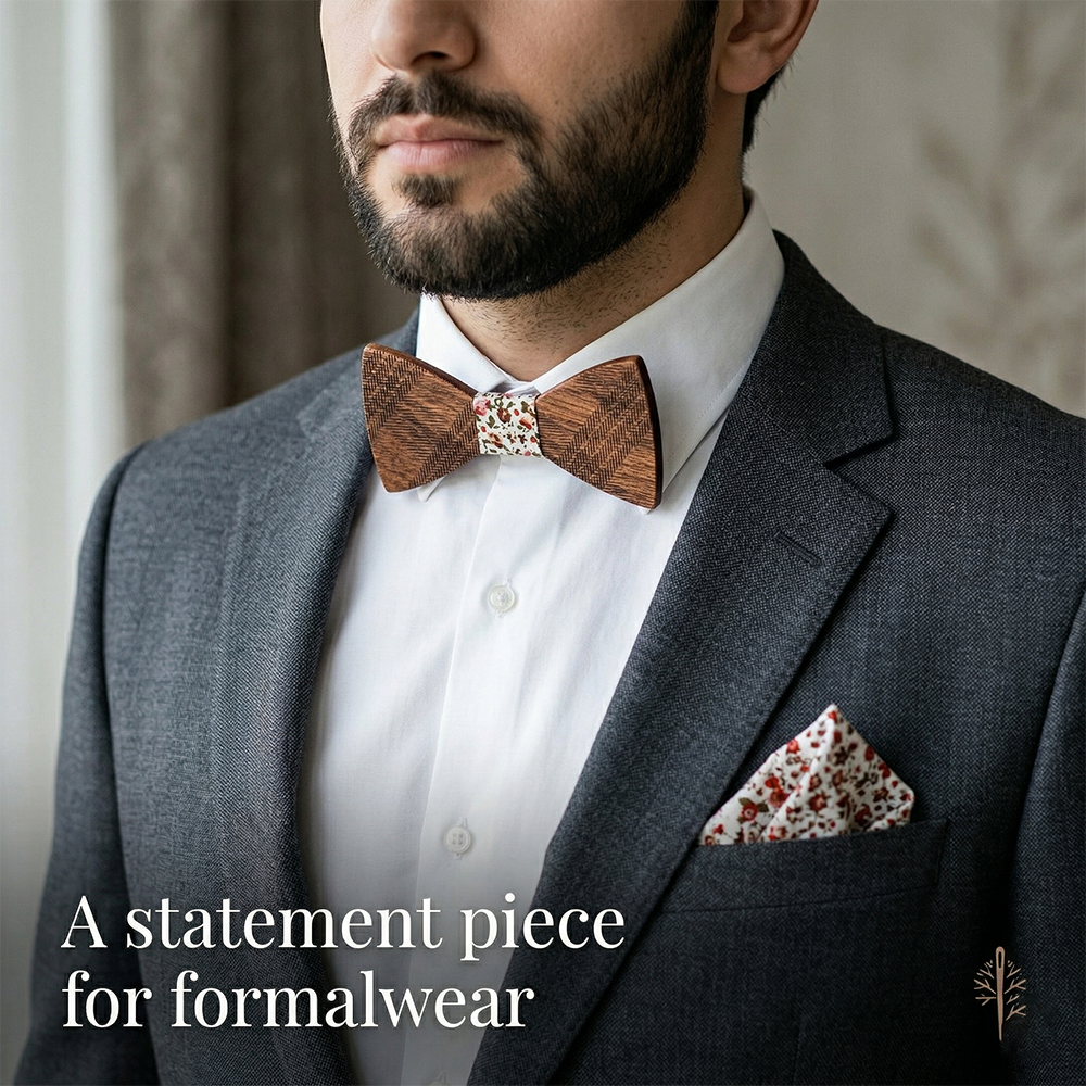 Maple wooden bow tie - Dune: Shaped by the Wind - MAHOOSIVE