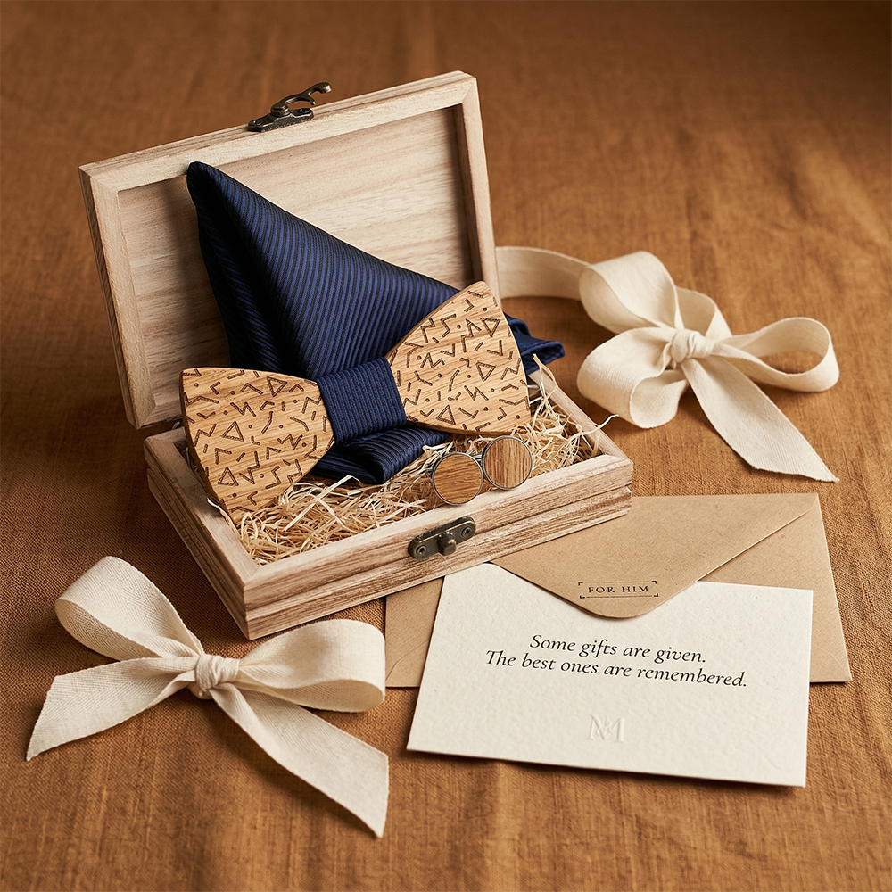 MAHOOSIVE T219 wooden bow tie photo 2