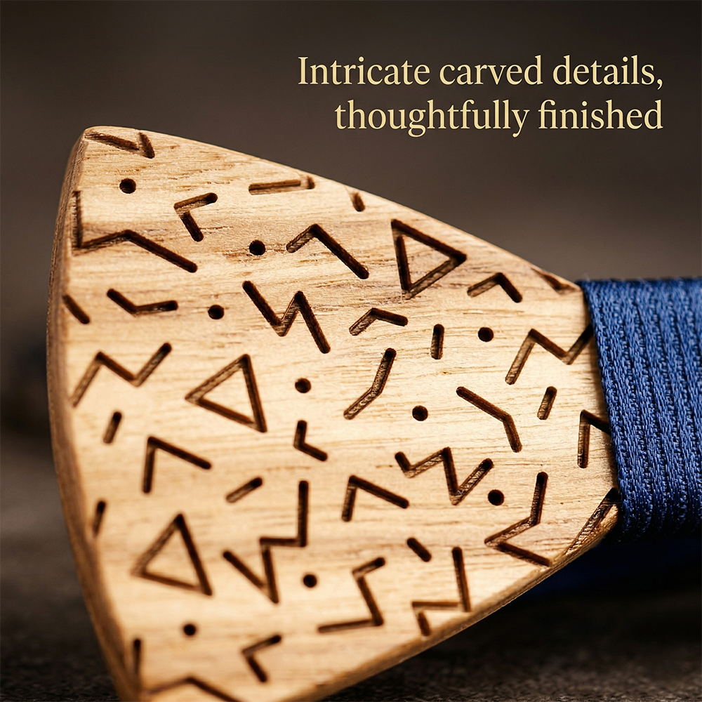 MAHOOSIVE T219 wooden bow tie photo 8