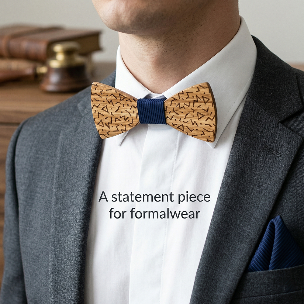 Maple wooden bow tie - Origami: Folded with Intention - MAHOOSIVE