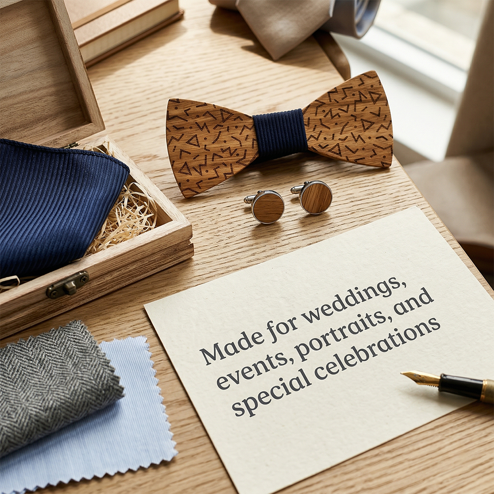 MAHOOSIVE T219 wooden bow tie photo 10