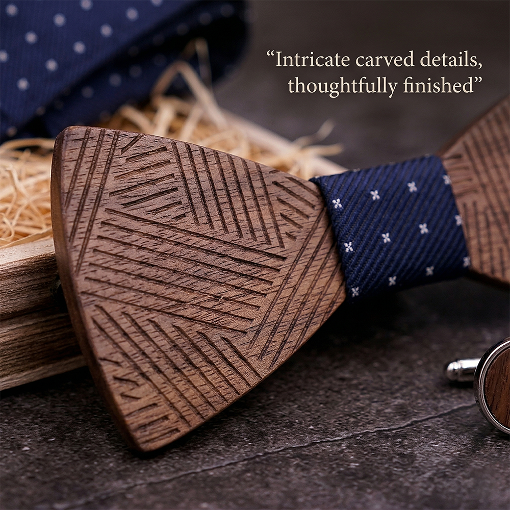 MAHOOSIVE T221 wooden bow tie photo 8