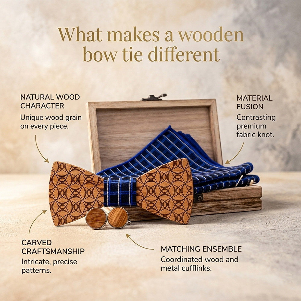 MAHOOSIVE T222 wooden bow tie photo 4