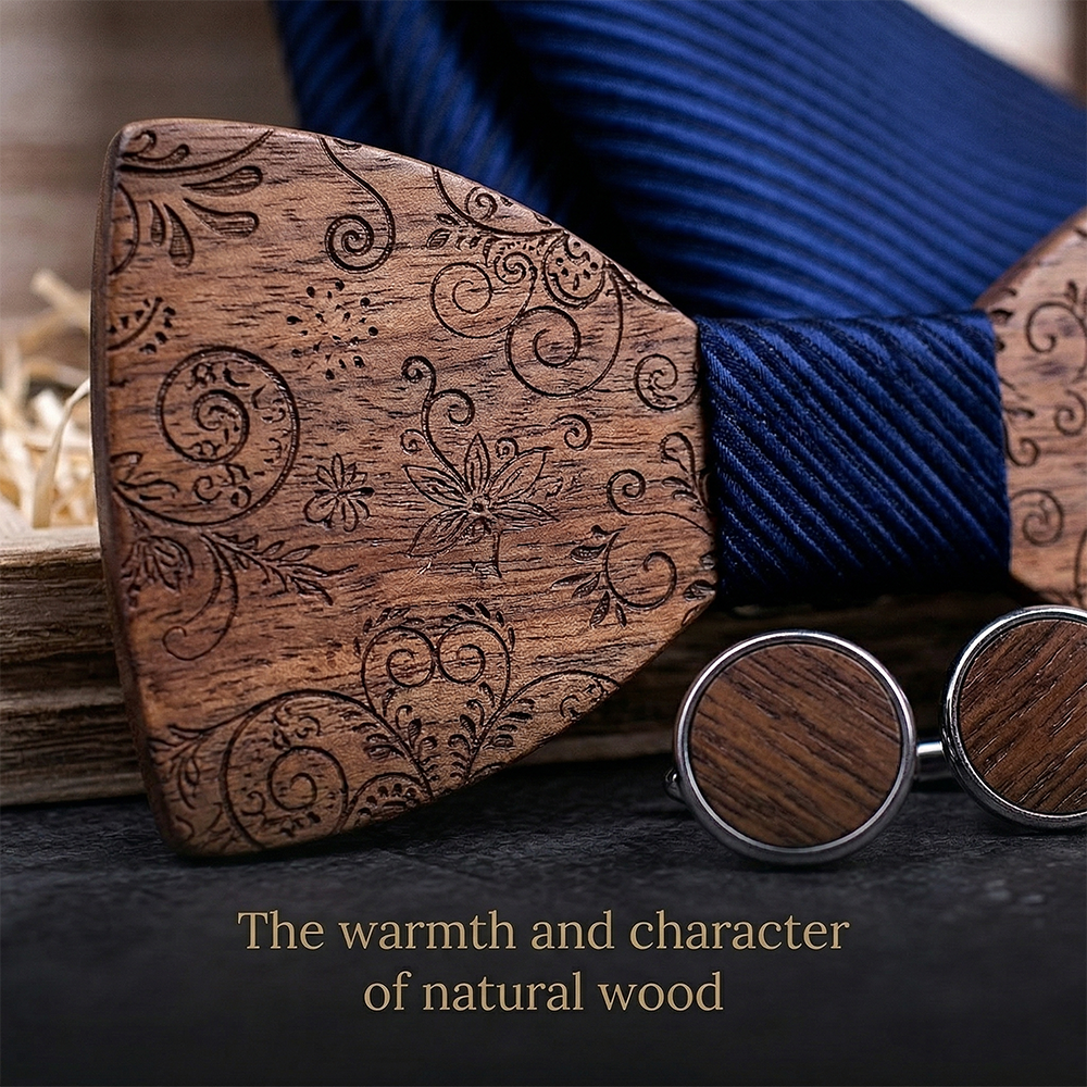MAHOOSIVE T224 wooden bow tie photo 6