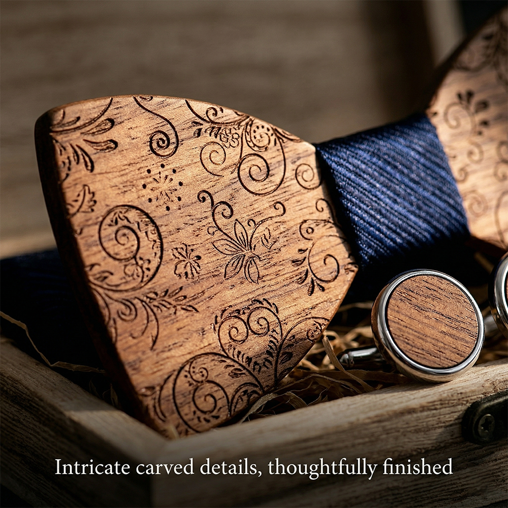 MAHOOSIVE T224 wooden bow tie photo 8
