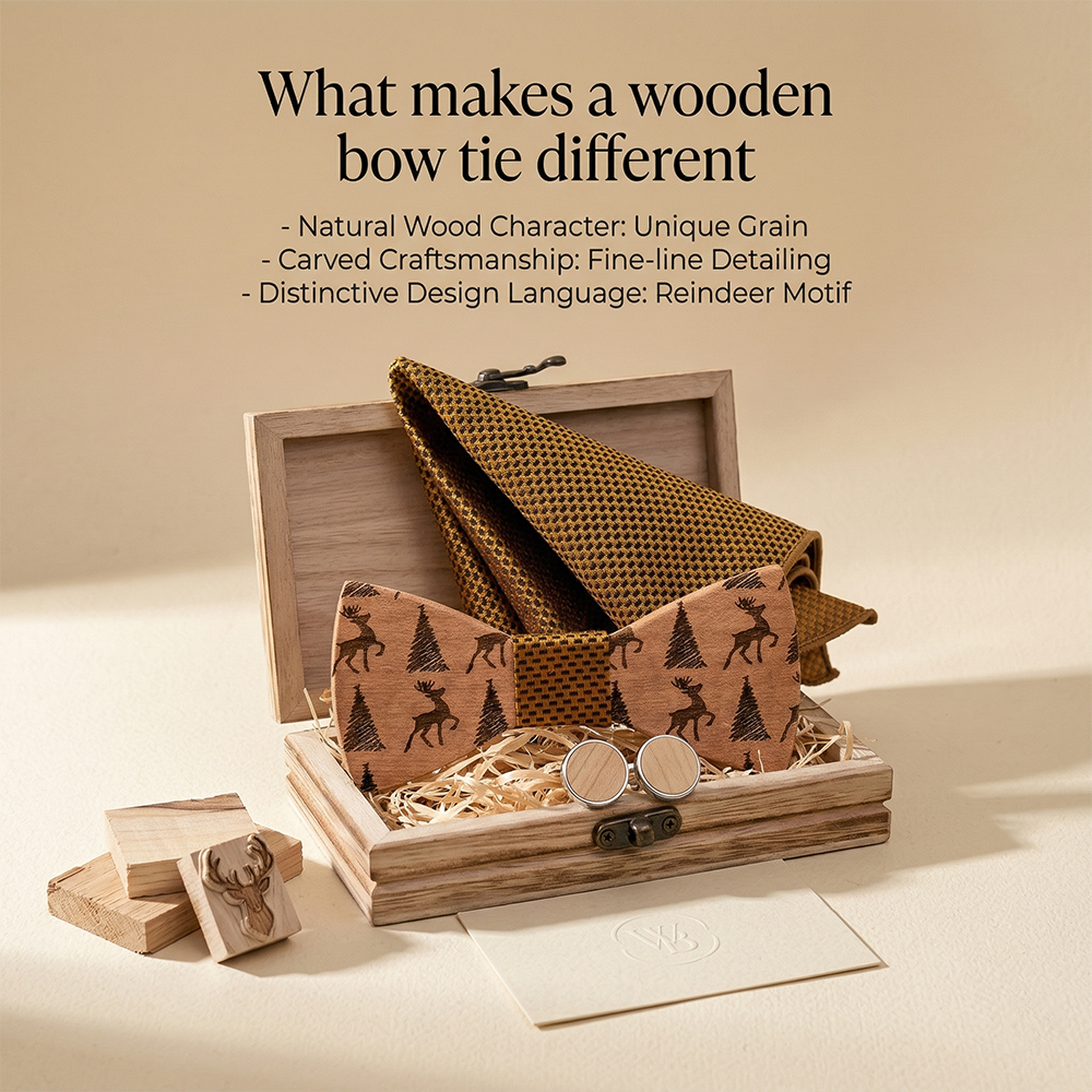 MAHOOSIVE T227 wooden bow tie photo 4