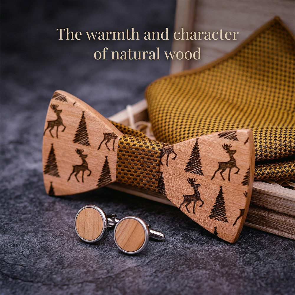 MAHOOSIVE T227 wooden bow tie photo 6