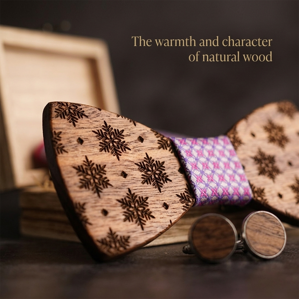 MAHOOSIVE T228 wooden bow tie photo 6