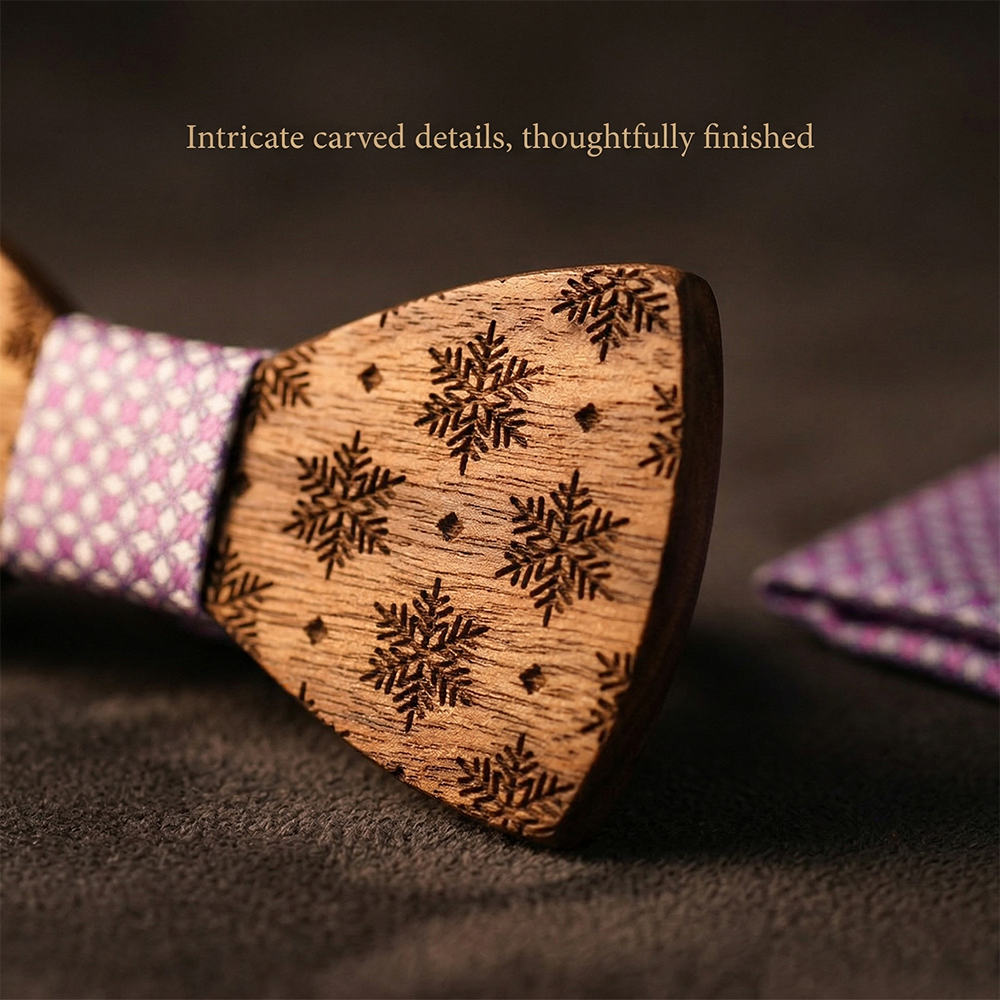 MAHOOSIVE T228 wooden bow tie photo 8