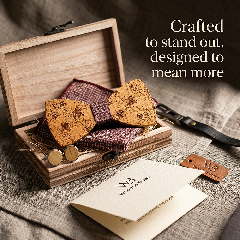 MAHOOSIVE T229 wooden bow tie photo 3