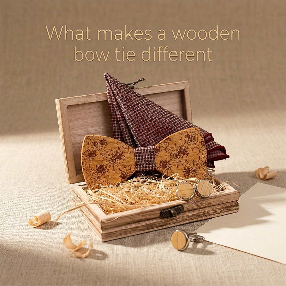 MAHOOSIVE T229 wooden bow tie photo 4