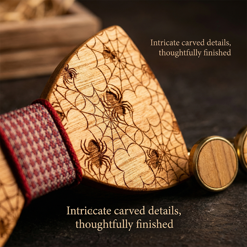 MAHOOSIVE T229 wooden bow tie photo 8