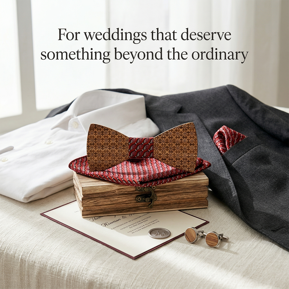 MAHOOSIVE T231 wooden bow tie photo 7