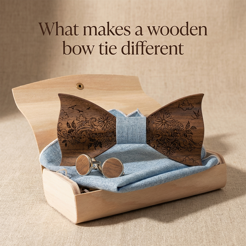 MAHOOSIVE T233 wooden bow tie photo 4