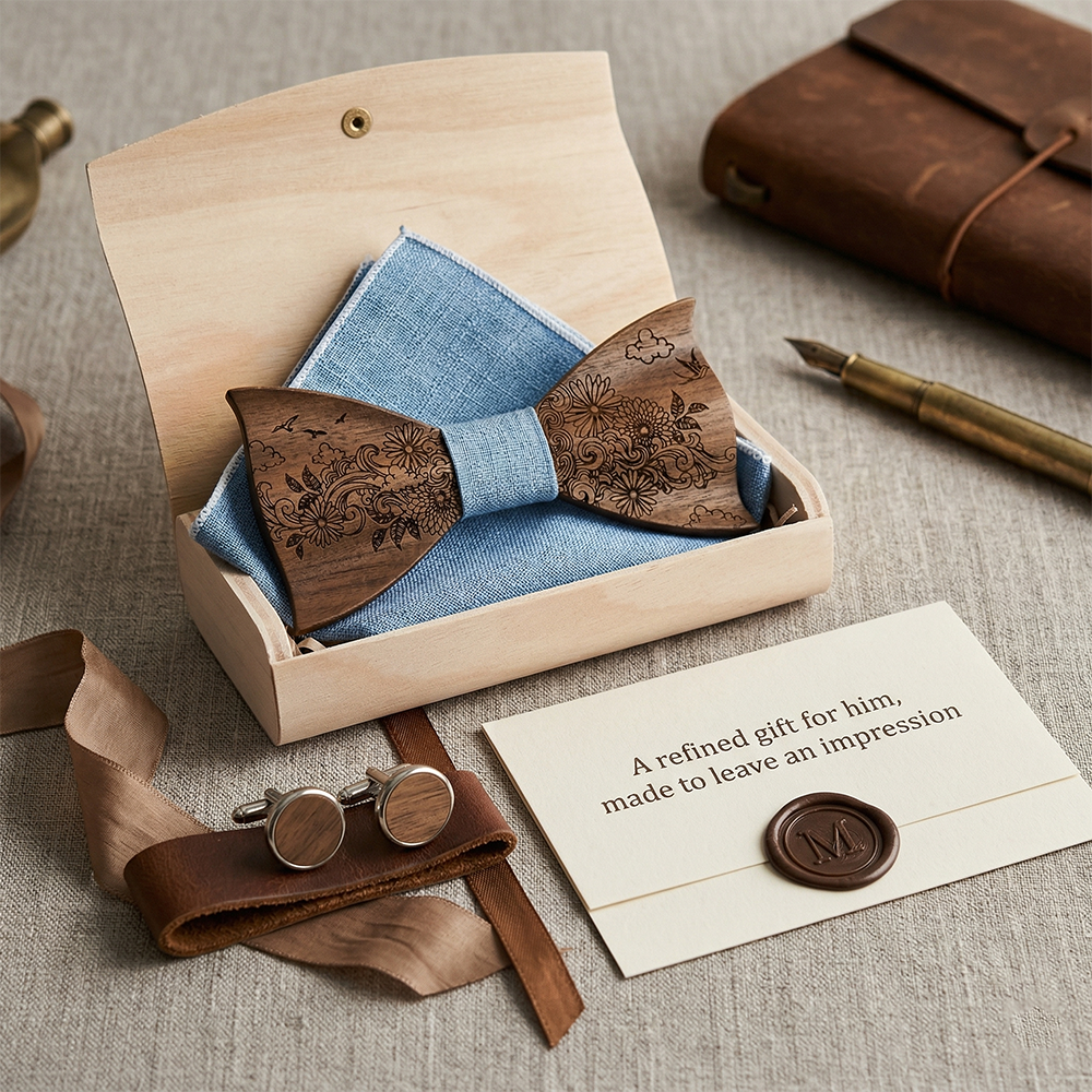 MAHOOSIVE T233 wooden bow tie photo 5