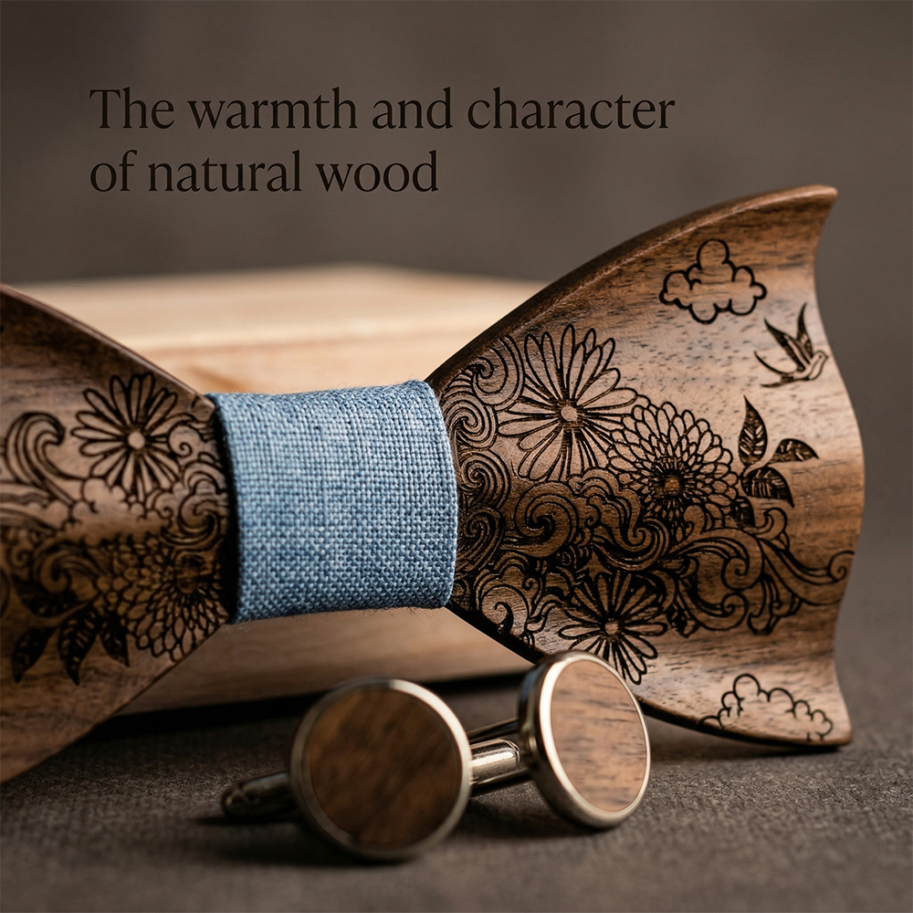 MAHOOSIVE T233 wooden bow tie photo 6