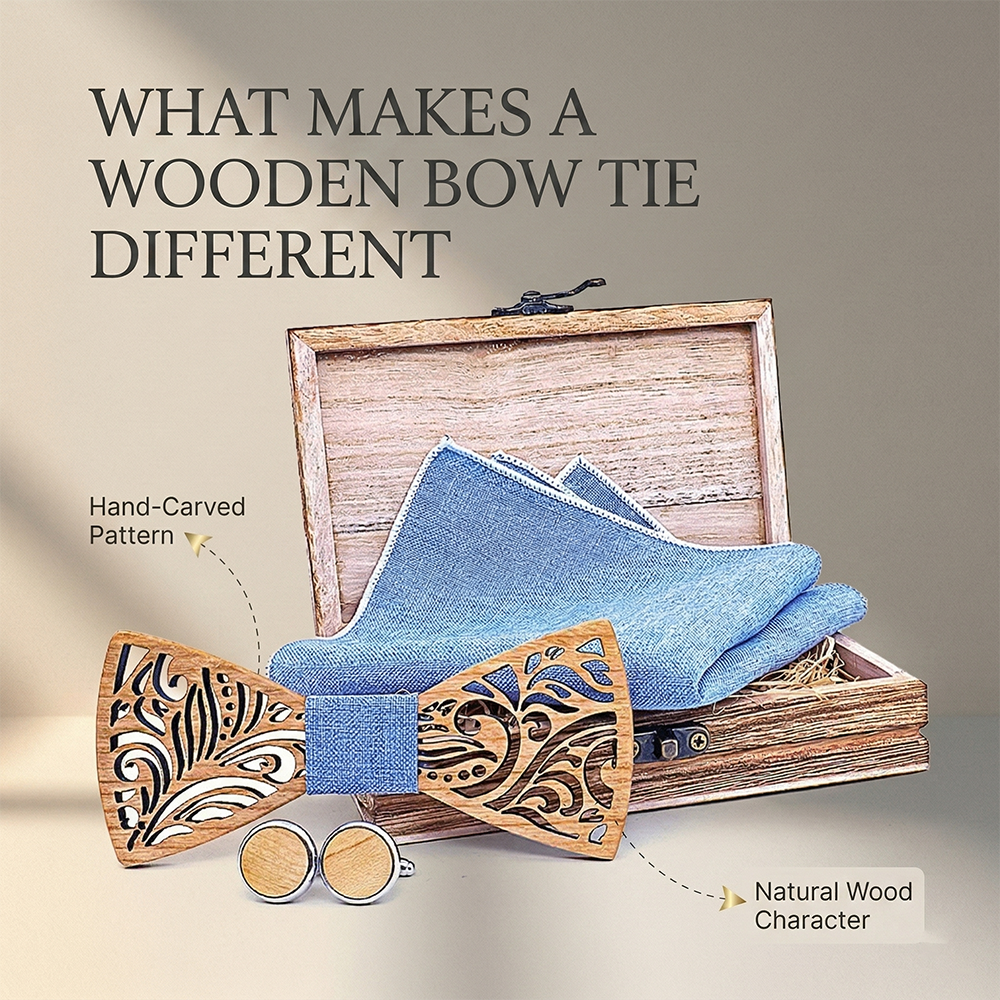 MAHOOSIVE T235 wooden bow tie photo 4