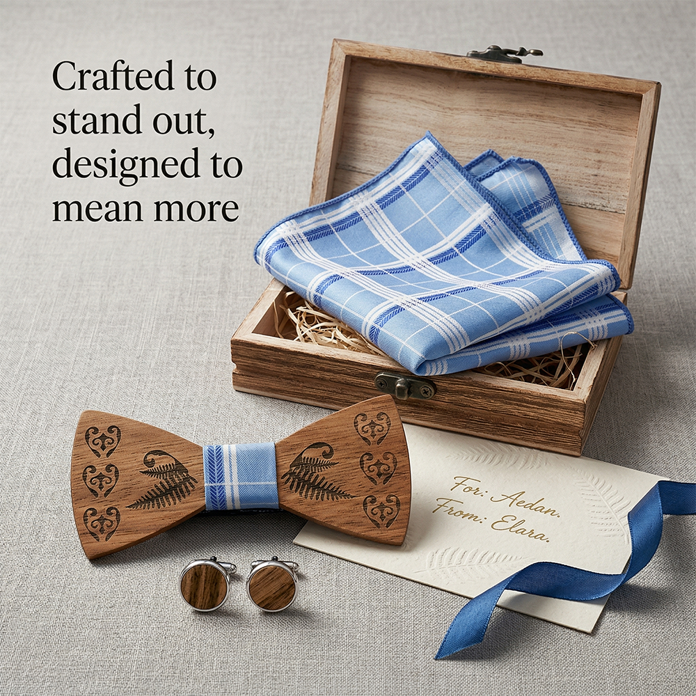 MAHOOSIVE T236 wooden bow tie photo 3