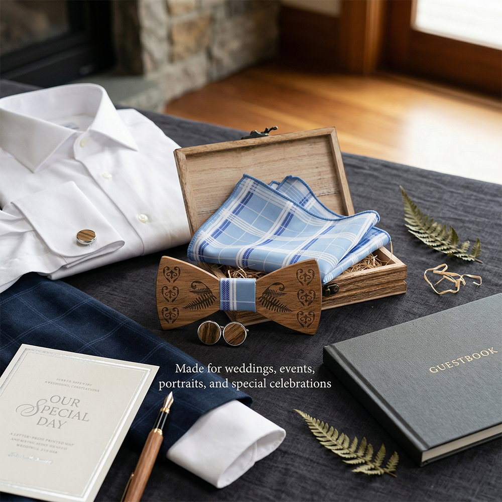 MAHOOSIVE T236 wooden bow tie photo 10
