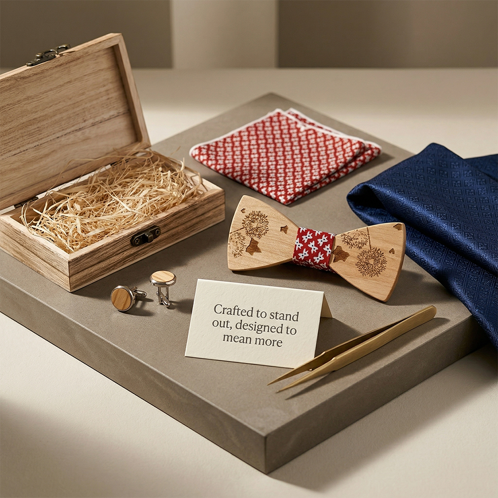 MAHOOSIVE T237 wooden bow tie photo 3