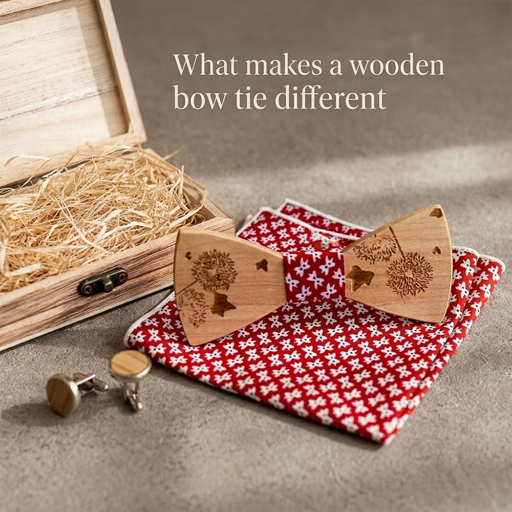 MAHOOSIVE T237 wooden bow tie photo 4