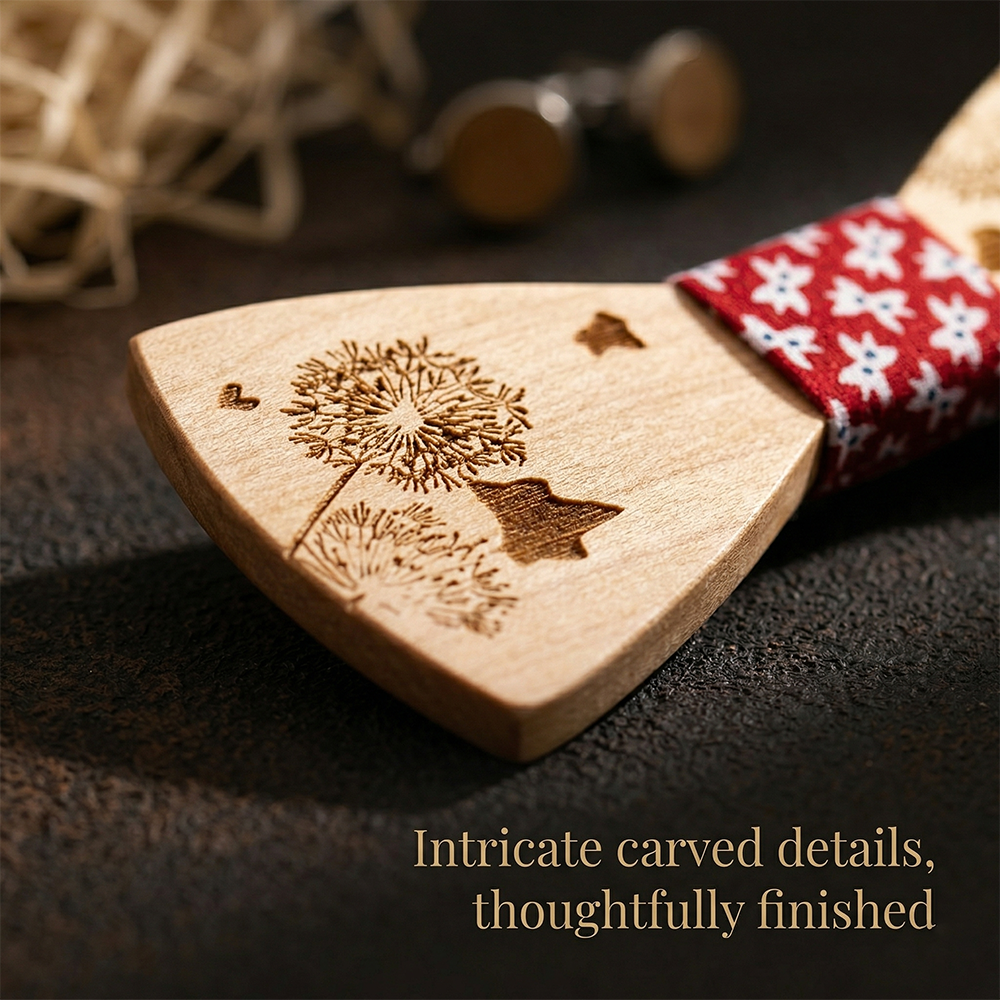 MAHOOSIVE T237 wooden bow tie photo 8