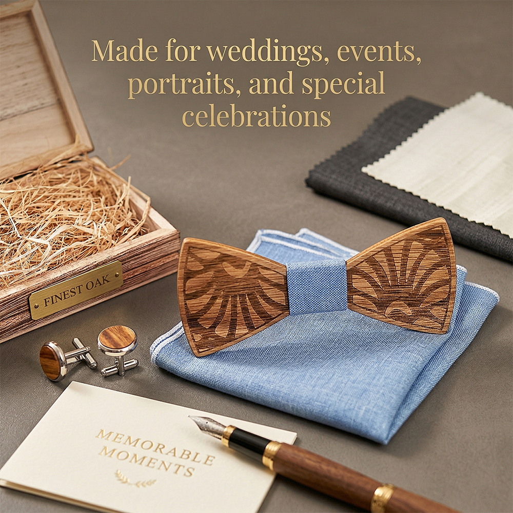 MAHOOSIVE T238 wooden bow tie photo 10